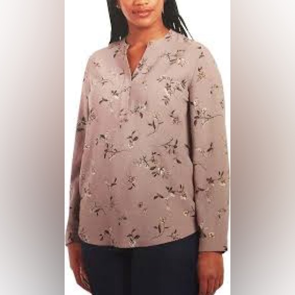 XXL lilac floral blouse - Picture 4 of 9